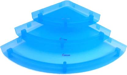 Sparkraze Unbreakable Corner set of 3 piece 10.5x8.5x6.5 inch Plastic Wall Shelf