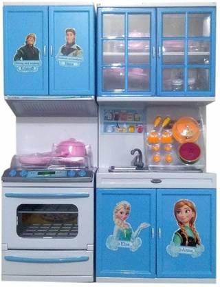 Tabu Beautiful Frozen Modern Kitchen Set for Girls- Blue