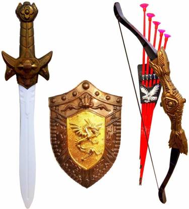 VS Store King's Sword, Sheild, Hand Armor , Bow & 3 Arrows Armor Sets