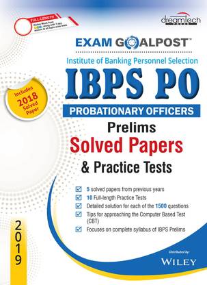 Exam Goalpost Institute of Banking Personnel Selection IBPS PO Probationary Officers Prelims Solved Papers and Practice Tests 1 Edition