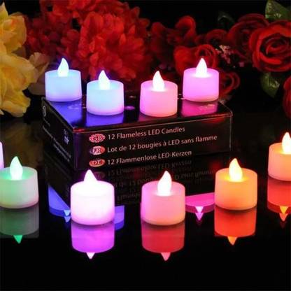 saiyedenterprises Multi Color LED Candles, Tea Light(new)cgd Candle
