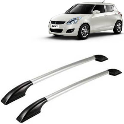 VOCADO Exclusive Car Stylish Drill free Roof Rails Black & Silver For Maruti Swift Car Beading Roll For Bumper, Grill and Garnish Cover, Window