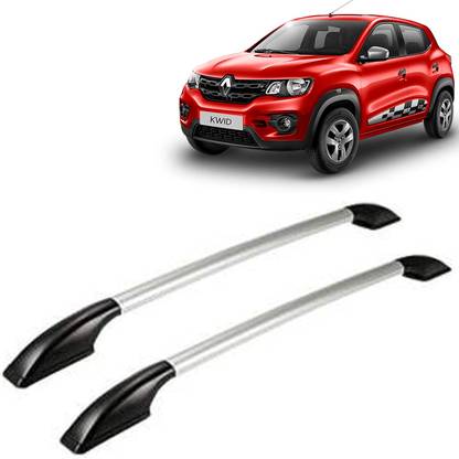 VOCADO Exclusive Car Stylish Drill free Roof Rails Black & Silver For Renault Kwid Car Beading Roll For Bumper, Grill and Garnish Cover, Window