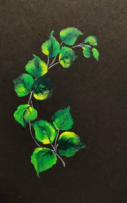 Pintor Craftastic Leaves Handmade Painting Greeting Card