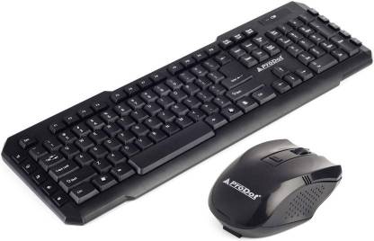 PRODOT Multimedia Keyboard and Mouse Combo (Wireless) (Gold Series) Combo Set Designed for Gaming