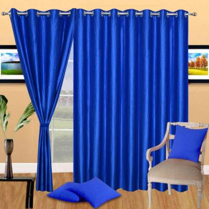 HHH FAB 213 cm (7 ft) पॉलिएस्टर दरवाज़ा पर्दा (3  का पैक)