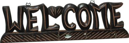 Firoz Wood Welcome Strip Big Key Holder Wood Key Holder