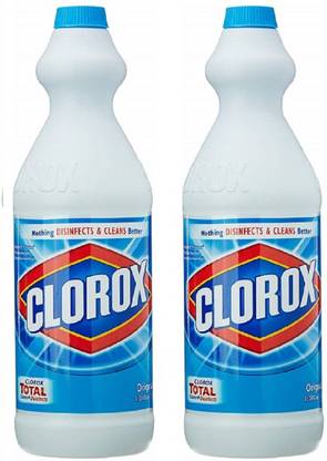 CLOROX Liquid Bleach Regular, Multisurface Cleaner Liquid Bleach Regular 1 Ltr (Pack of 2) Lime Liquid Detergent
