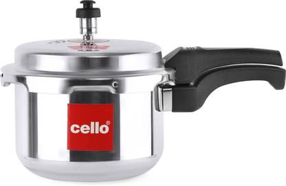 cello Prima Induction Base Aluminium Pressure Cooker, 5 Ltr 5 L Outer Lid Induction Bottom Pressure Cooker