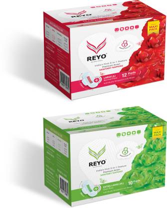 REYO MAXI(L-12 pieces in 1 pack)(XL-10 PIECES IN 1 PACK) Sanitary Pad
