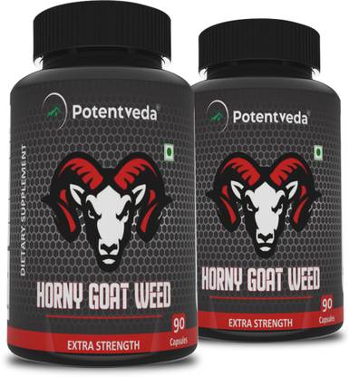 Potentveda Horny Goat Weed with Maca root 90 Capsules Supplement for Men