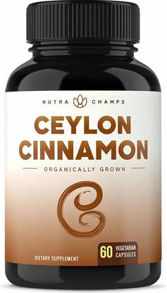 NUTRA CHAMPS Organic Ceylon Cinnamon Capsules - 1200mg
