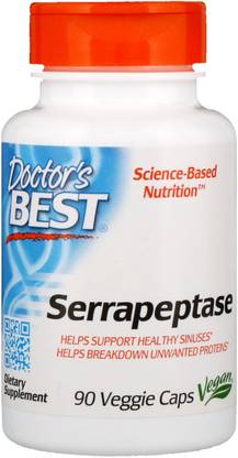 Doctor's Best Serrapeptase, 40,000 SPU, 90 Veggie Caps
