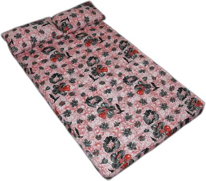 Bhooom Kapok ilavam Panju Maroon 7 inch Double Fiber Mattress