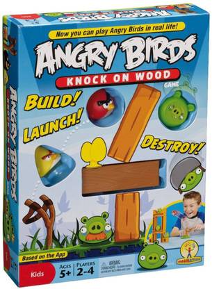NIYAMAT Mattel W2793 Angry Birds: Knock On Wood Game Strategy & War Board Game