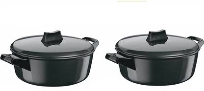 Hawkins Futura Hard Anodised Cook-n-Serve Bowl, 2 and 3 litres Cookware Set
