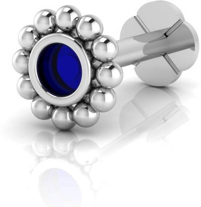 ISKI USKI Johar Nose Screw Platinum Plated Silver Nose Stud