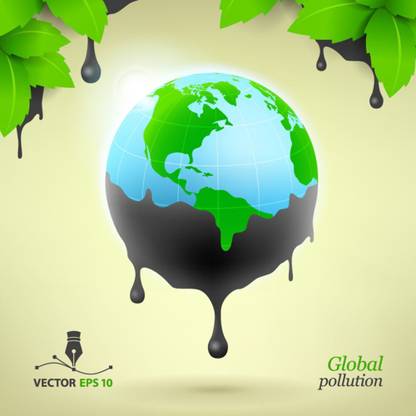 global pollution sticker poster Paper Print