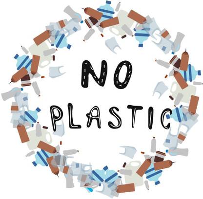 No Packaging Sticker say no to plastic sticker poster| Paper Print - Nature posters in India ...