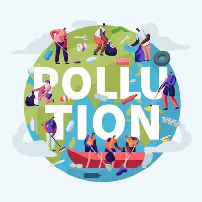 pollution sticker poster|save earth Paper Print