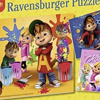 RAVENSBURGER Alvin & The Chipmunks, 3X 49Pc Jigsaw Puzzles