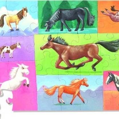 Crocodile Creek Horses Learn 'N Play 36 Piece Boxed Floor Puzzle