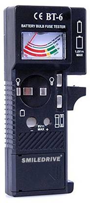 Smiledrive 3-in-1 Battery, Bulb, Fuse Tester – Check AA, AAA, C, D, ECT Cell, Bulbs before discarding Analog Battery Tester