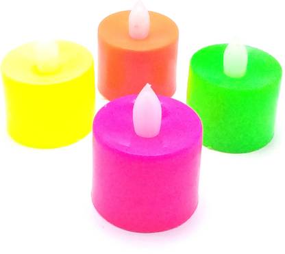 newebit Multicoloured flickering Led Tealight Candles,Color Changing Candle