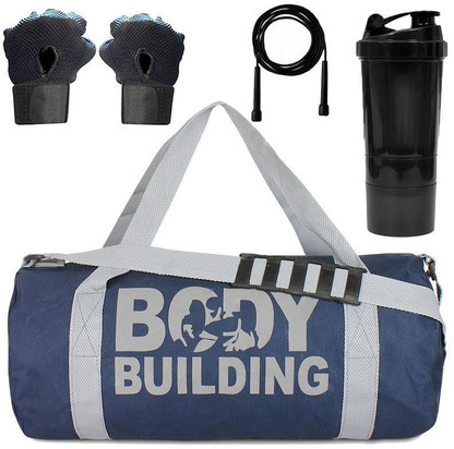 5 O'CLOCK SPORTS Gym Bag Combo - Leather Duffle, Shaker Bottle & Workout Gloves