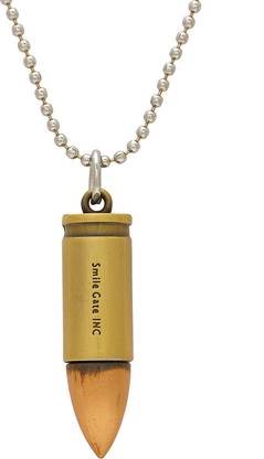 मेमोयर Bullet shape real size heavy chain pendant पीतल पेंडेंट
