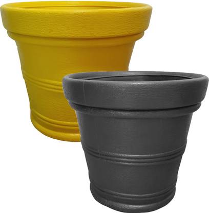 Flipkart SmartBuy Plastic Flower Planter pots (Pack Of 2) Plant Container Plant Container Set