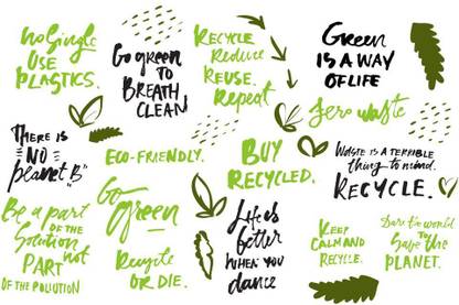 no plastic quotes |save environment|NO plastic|save earth|size:12x18 inch|multicolor Paper Print