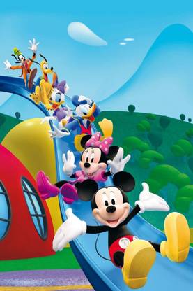 mickey mouse clubhouse cast Cartoon Paper Print