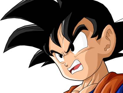 kid goku face poster|dragon ball z poster|anime poster|size:12x18 inch|multicolor Paper Print