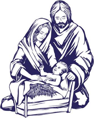 Christmas story Mary Joseph |god poster|christian god poster|jesus poster Paper Print