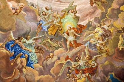 Christ in the glory of heaven |god poster|christian god poster|jesus poster|Jesus love|religious poster|poster for every room,gym,office Paper Print