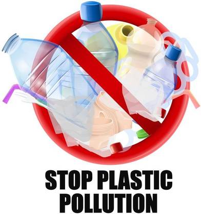 stop plastic pollution |save environment|NO plastic|save earth|size:12x18 inch|multicolor Paper Print