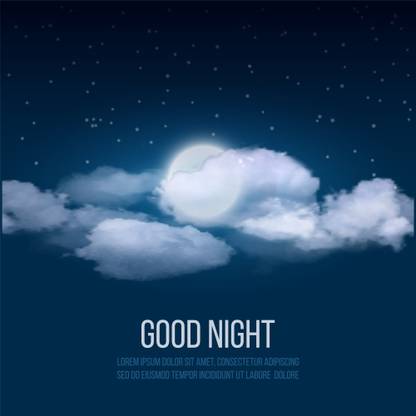 good night |moon quotes Paper Print
