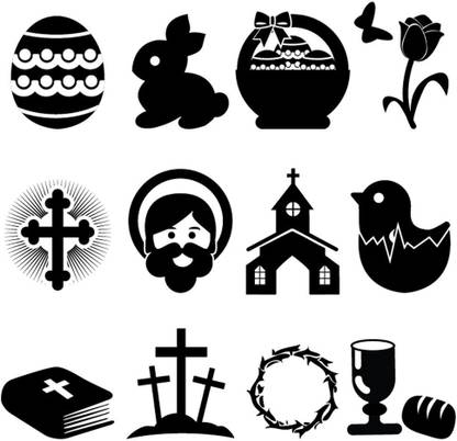 KD Easter icons Sticker Poster|christian religion|Jesus christ poster Paper Print