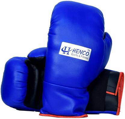 HENCO PU Pro Boxing Gloves , 12 OZ (Blue, 1 Pair) Boxing Gloves