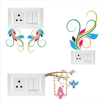 Advait Designs Self Adhesive 10 cm Switch Board Sticker