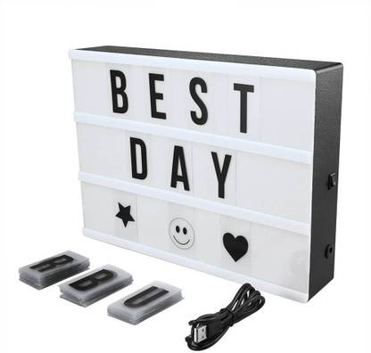 Quirkmall Cinema Light Box Super Perfect DIY LED Cinematic Light Up Box with Decorative Table Lamp