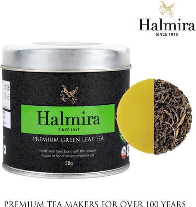 Halmira Tea Premium Green Leaf Green Tea Tin
