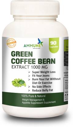 AMMUNE Pure Green Coffee Bean Extract Capsules Supplement