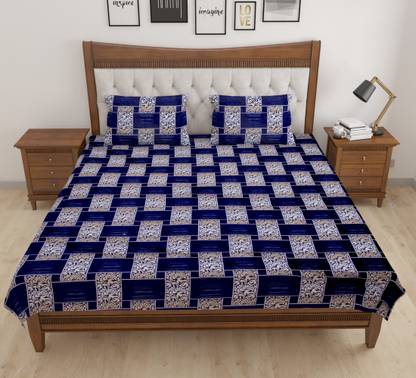 Lomak 150 TC Polycotton King Printed Flat Bedsheet