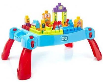 Mega Bloks Big Builders Build 'N Learn Table 30-Piece Block Set