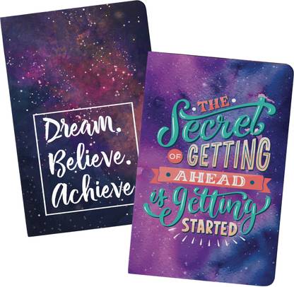 Lauret Blanc Combo Ruled Notebook Diaries Journal- A5, 160 ruled pages each, 80 GSM. Pack of 2. A5 Diary Ruled 160 Pages