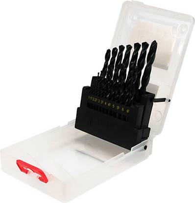 YATO YT-4462 Blade with improved drilling performance and very good centering HSS Twist Drill Set For precise drilling in steels, cast steels, non-ferrous metals, plastics with Maximum speed 3800 Improved Drilling Performance