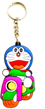 Feel alive Doraemon on scooter Keyring Premium Quality Doremon Key Chain