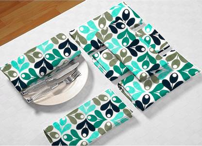 DECOTREE Tulif Petrol Emerald Blue Cloth Napkins